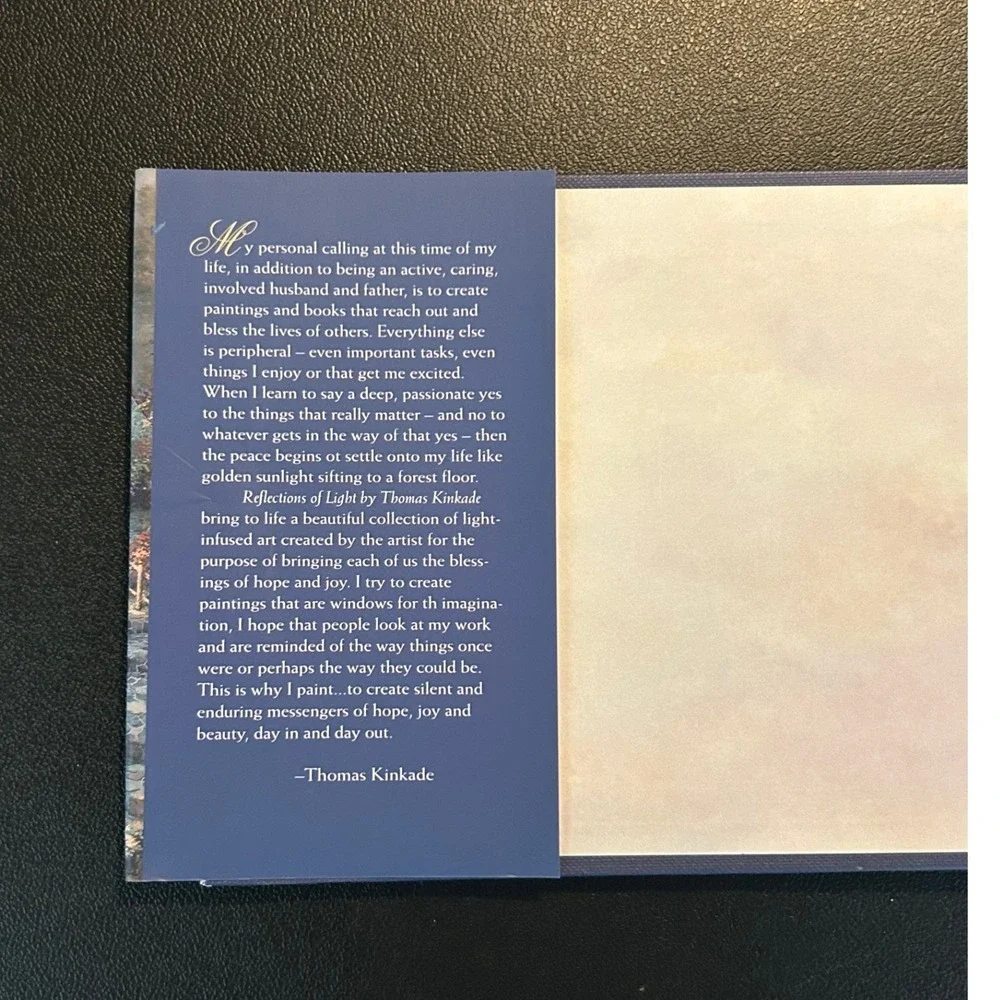 Thomas Kinkade Reflections of Light Hardcover Art Book 1998 Painter of Light